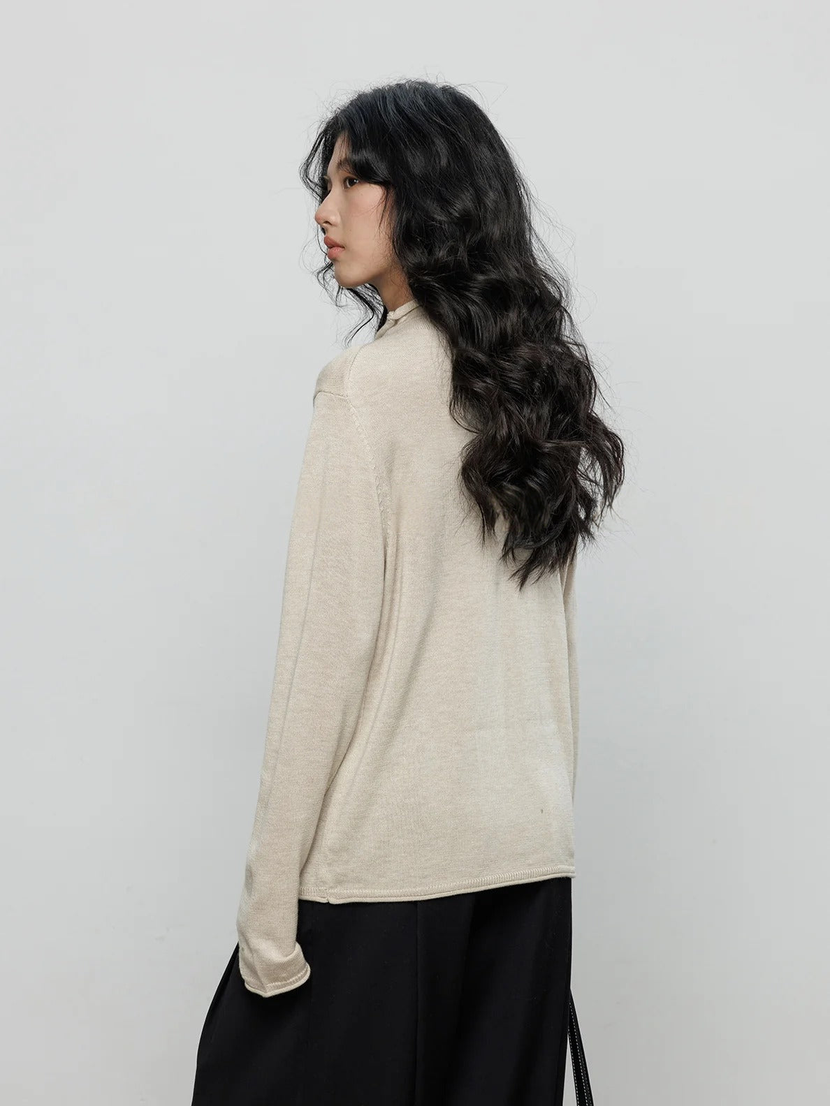 高領寬鬆上衣_BDHL7899