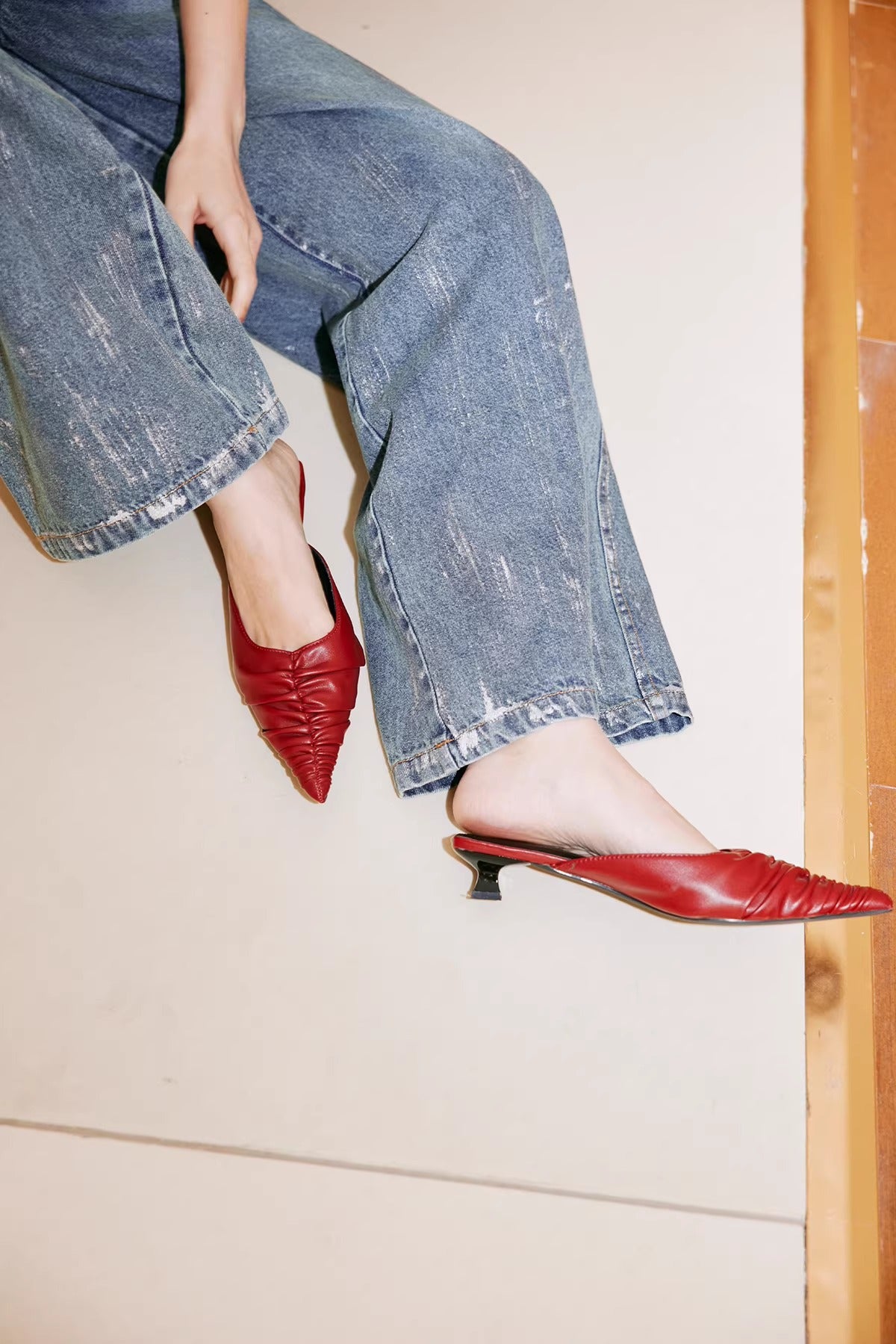 Vintage Hand-Brushed Wide-Leg Jeans_BDHL8241