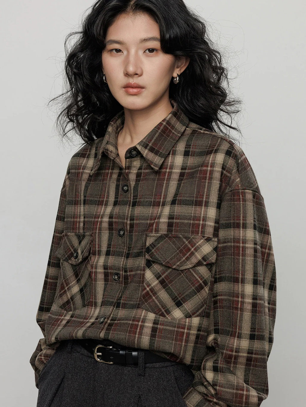 復古格紋襯衫_BDHL8090