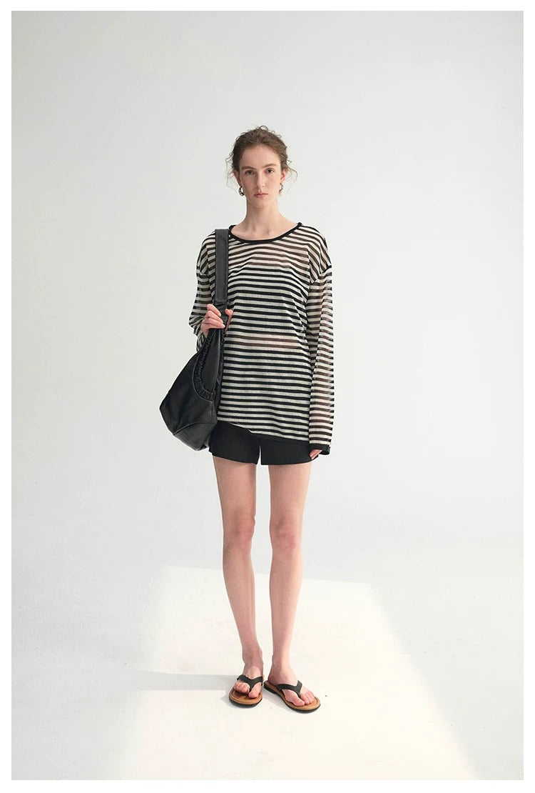 Striped Long-Sleeve Tee_BDHL8387