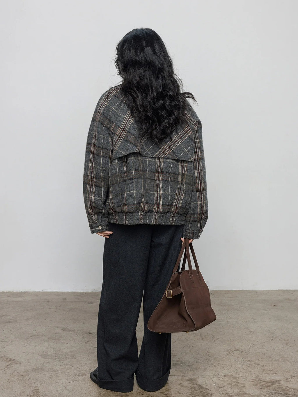 復古格紋夾克_BDHL8081