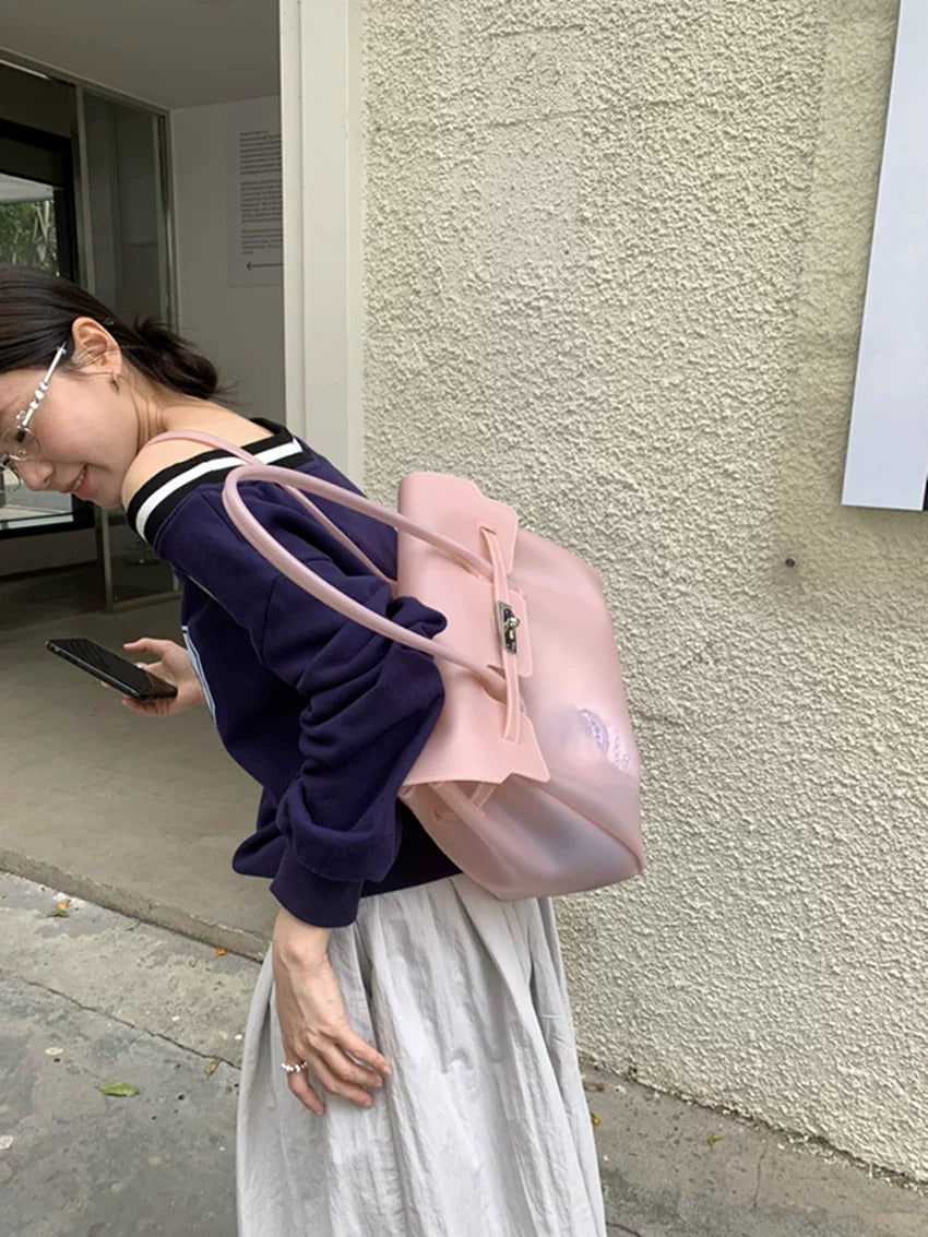 Jelly Turn-Lock Tote Bag_BDHL8250