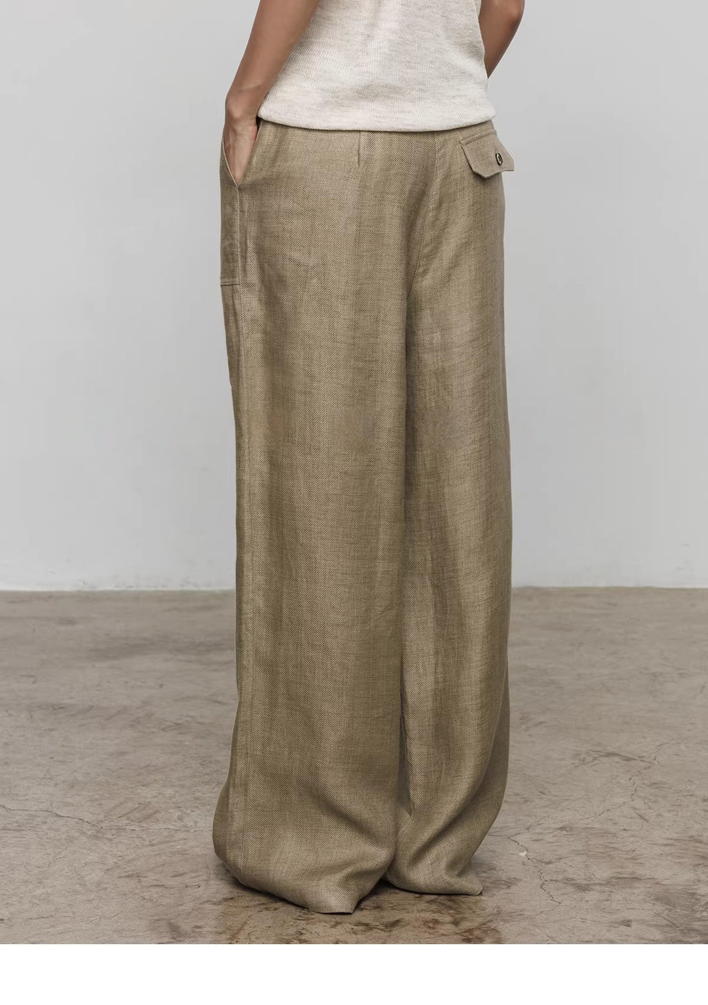 Summer Sleeveless Linen 2-Piece Vest & Pants_BDHL8201