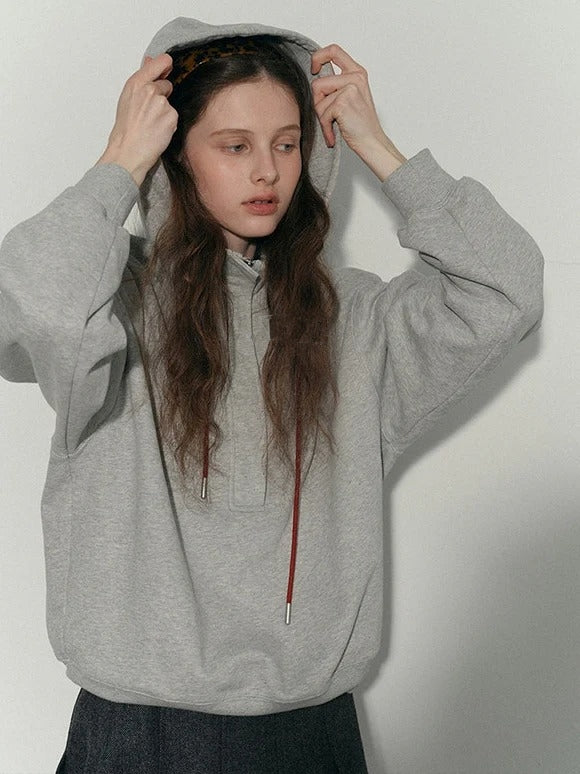 Half-Zip Hooded Sweatshirt_BDHL8158