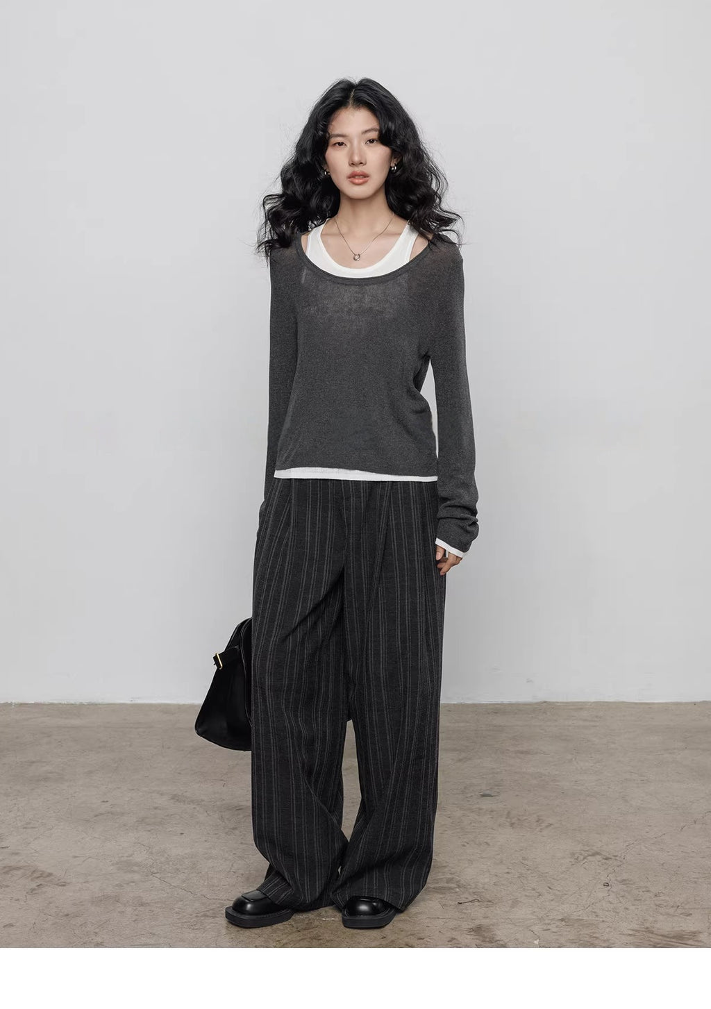 Spring Tencel Linen Knitted Sweater Vest_BDHL8203