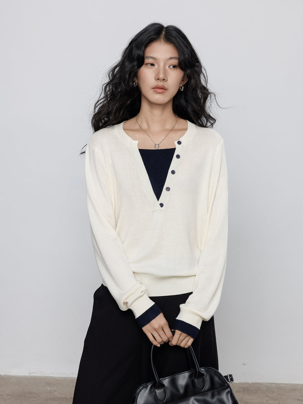 Two-Piece Style Relaxed-Fit Tops_BDHL7781