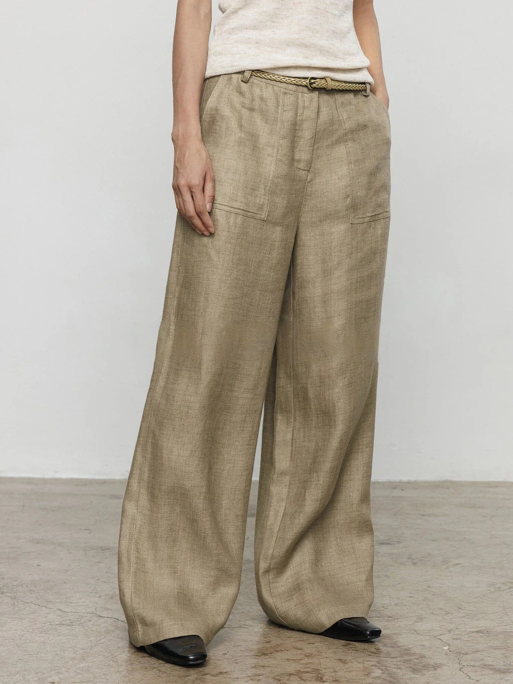 Summer Sleeveless Linen 2-Piece Vest & Pants_BDHL8201