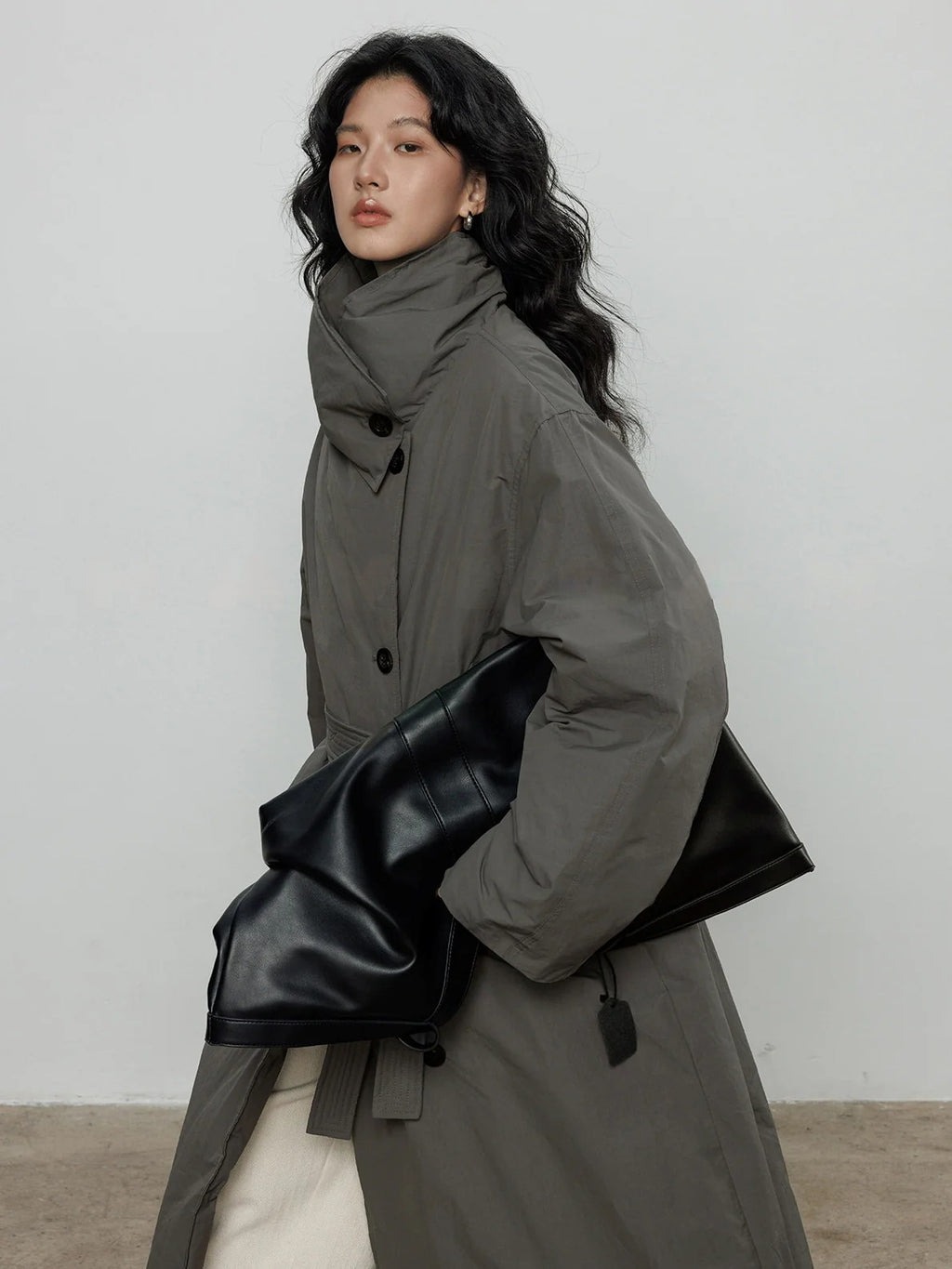 圍巾領羽絨外套_BDHL8085