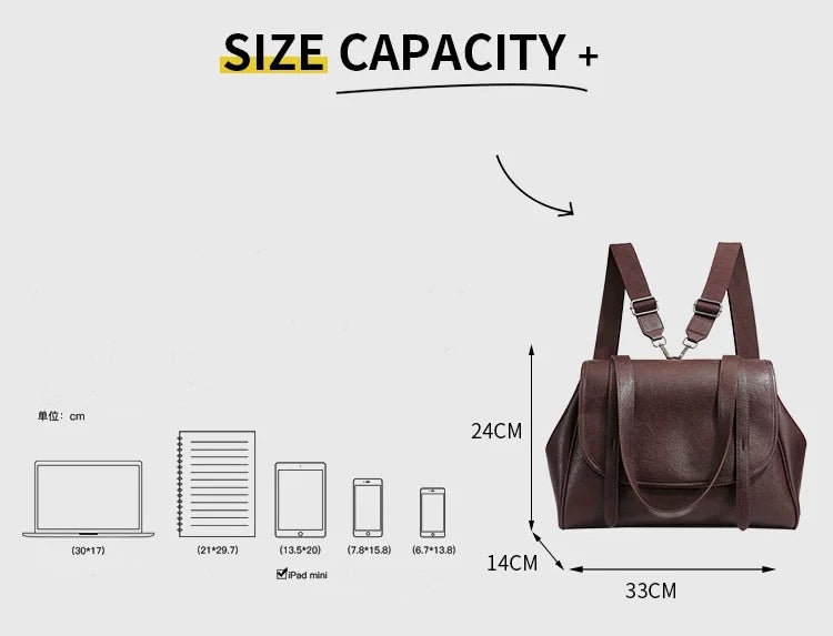 Retro Plant-Tanned Large Capacity 4WAY Backpack_BDHL8252