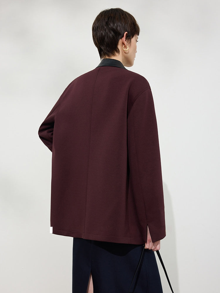 Colour-Block Collar Jacket_BDHL8143