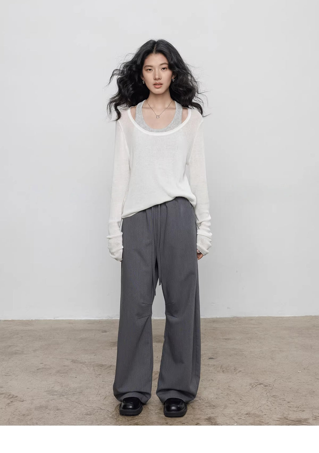 Spring Tencel Linen Knitted Sweater Vest_BDHL8203