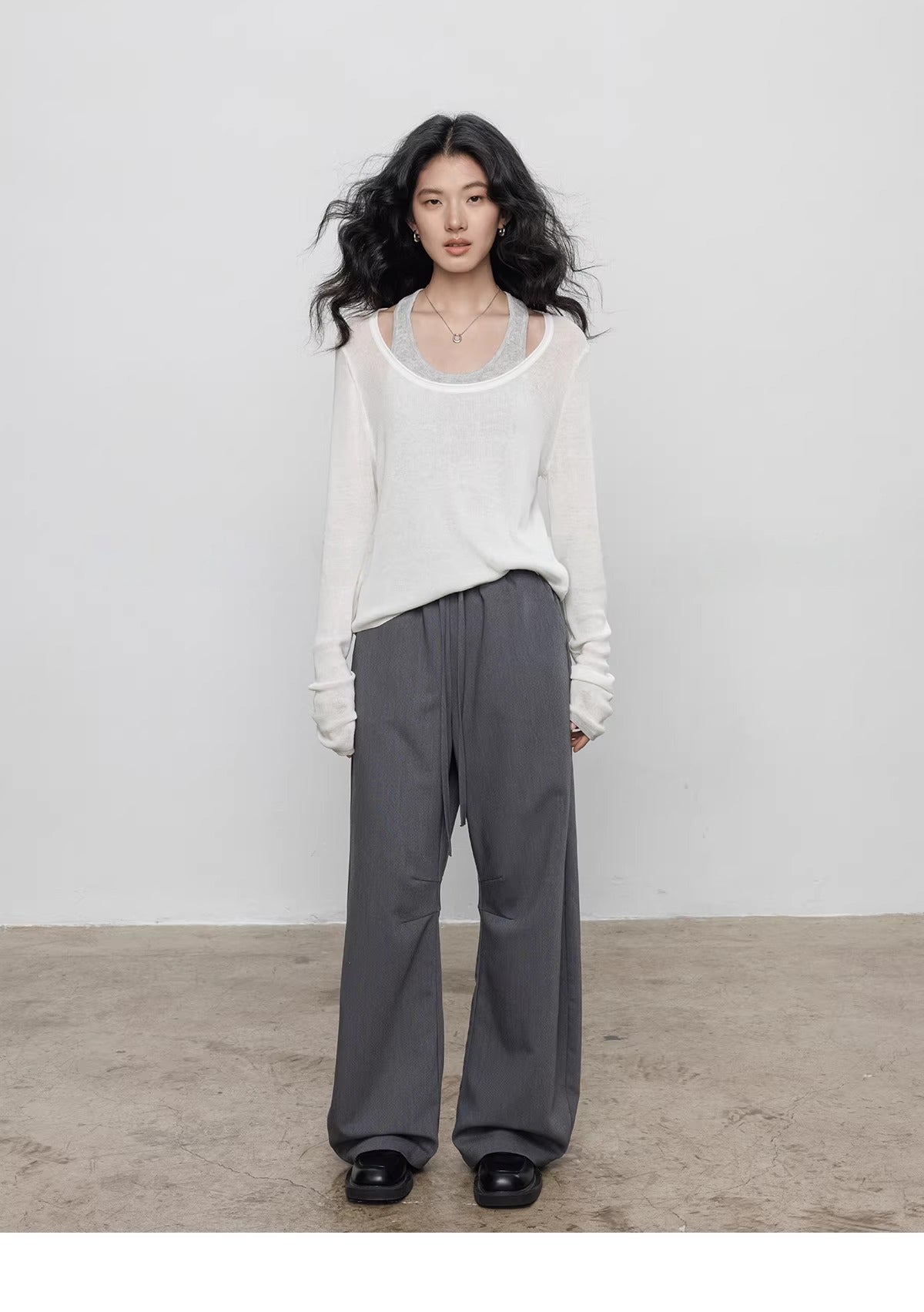 Spring Tencel Linen Knitted Sweater Vest_BDHL8203
