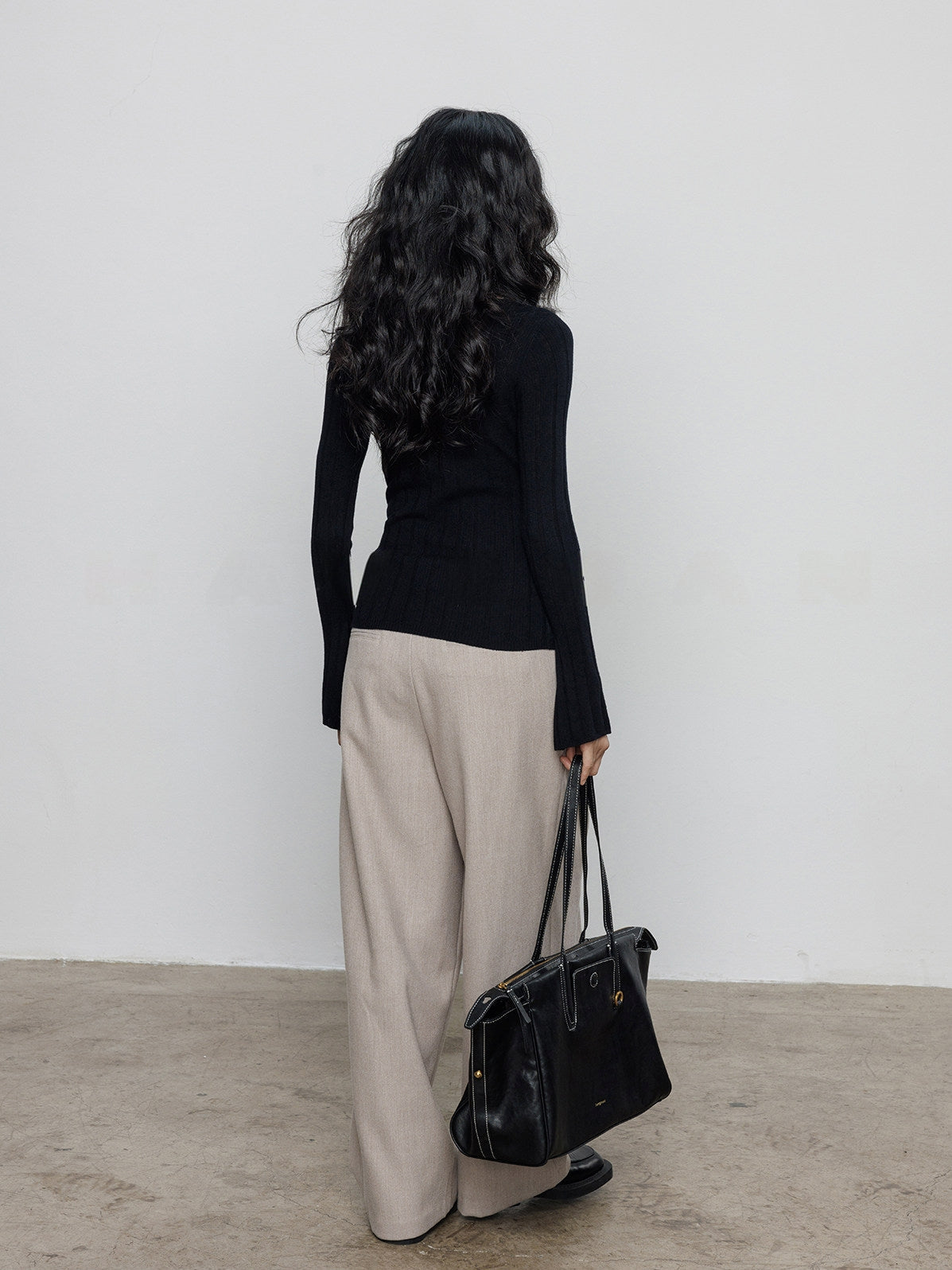 V-Neck Two-Piece Style Knit Tops_BDHL8137