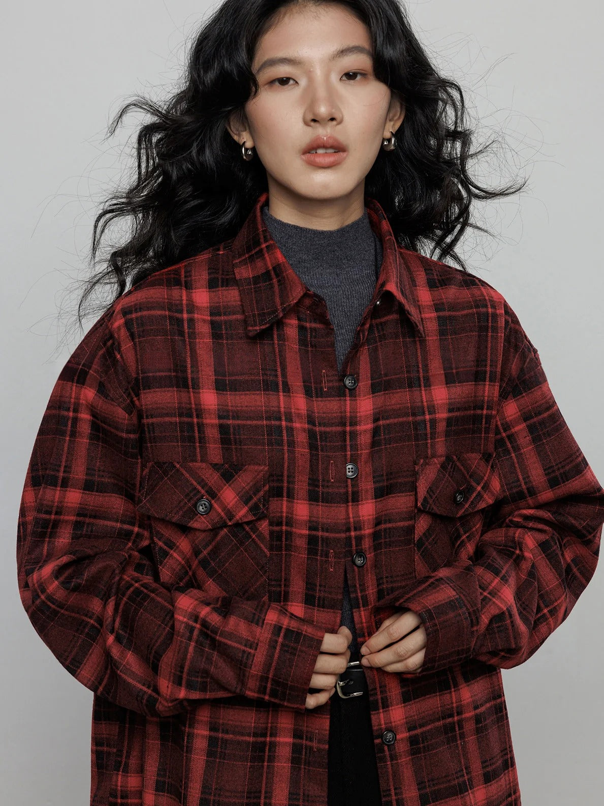 復古格紋襯衫_BDHL8090