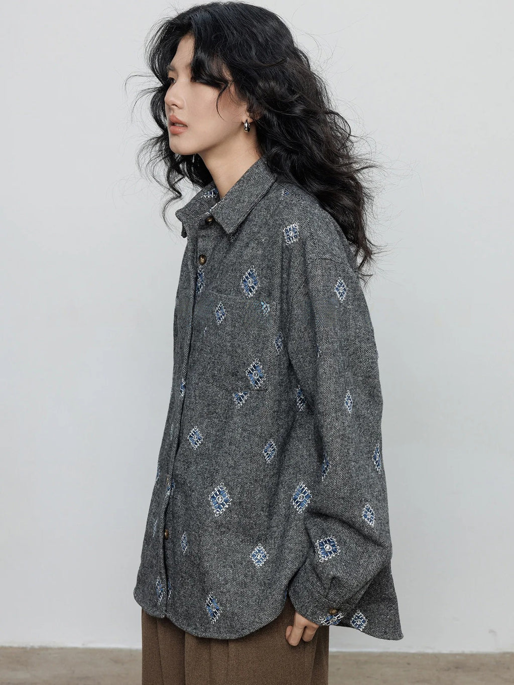 刺繡長袖襯衫_BDHL8084