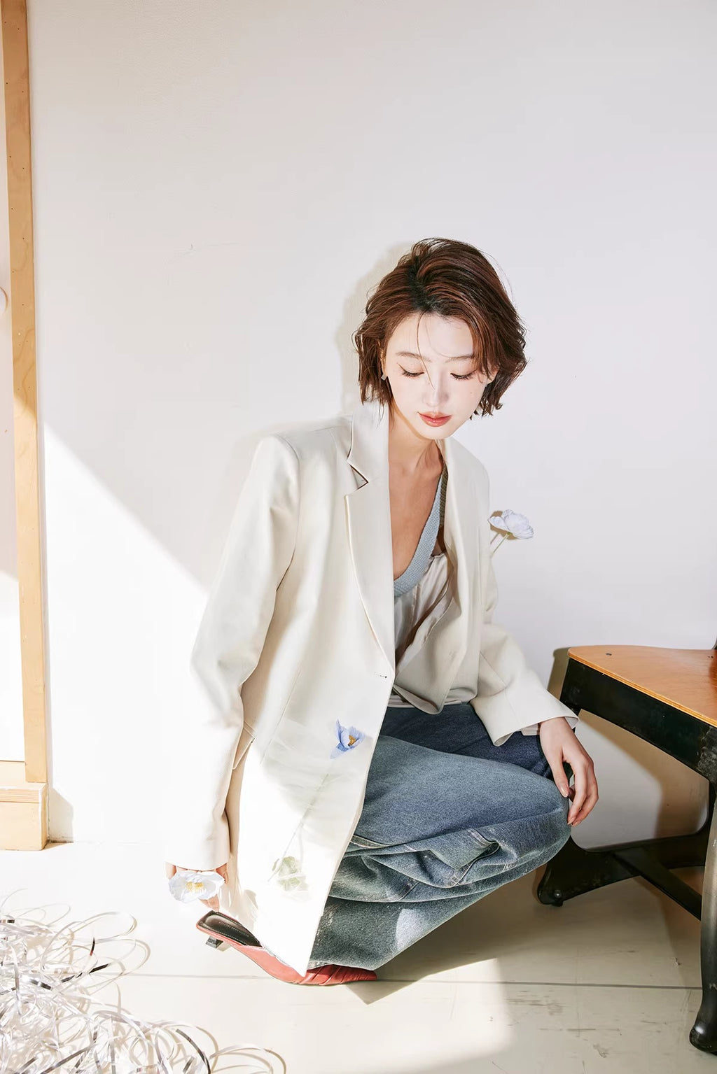 網眼亞麻西裝外套_BDHL8235