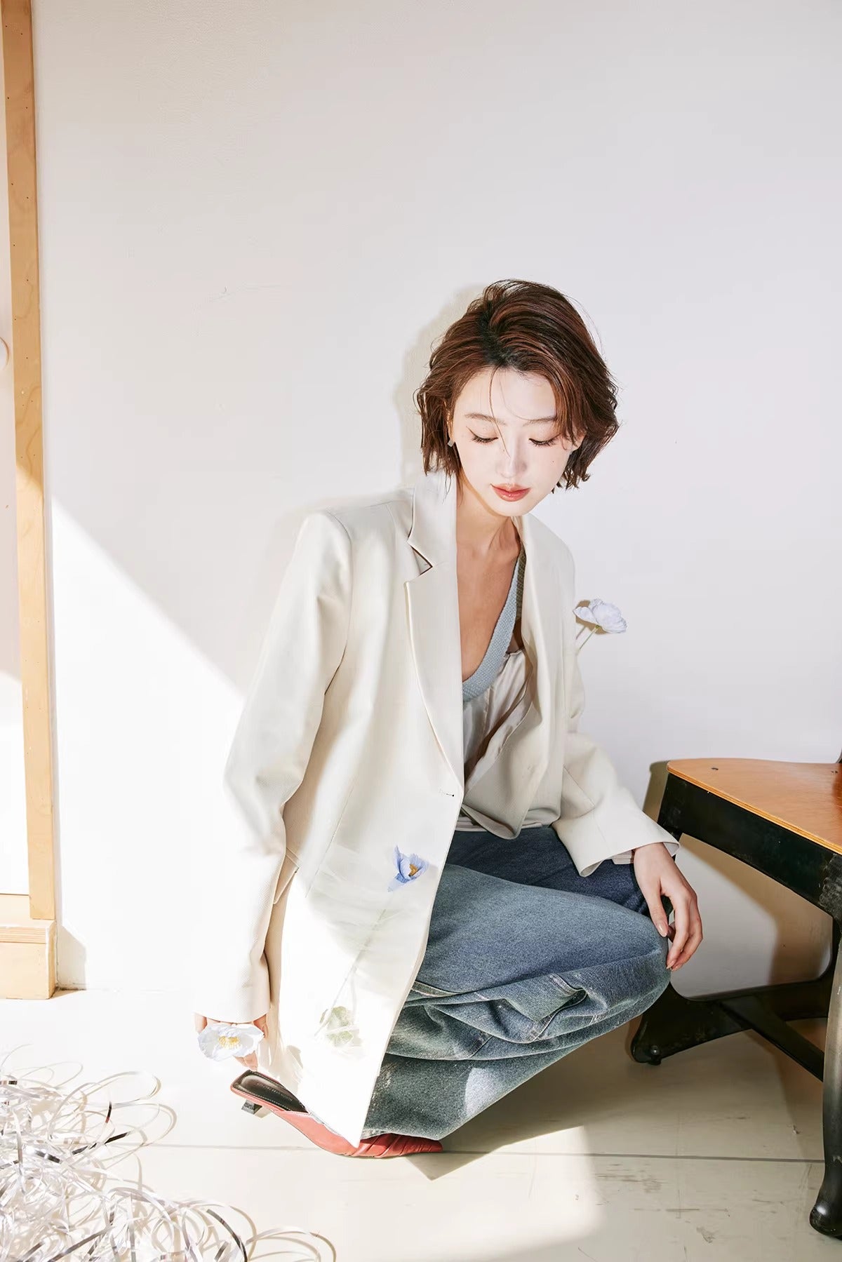 網眼亞麻西裝外套_BDHL8235
