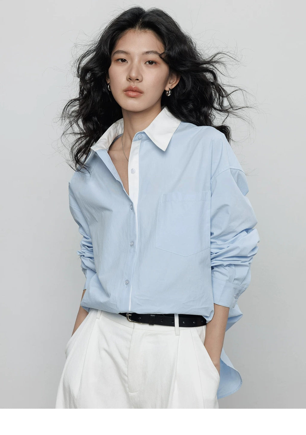 Oversized Cotton Poplin Shirt_BDHL8358
