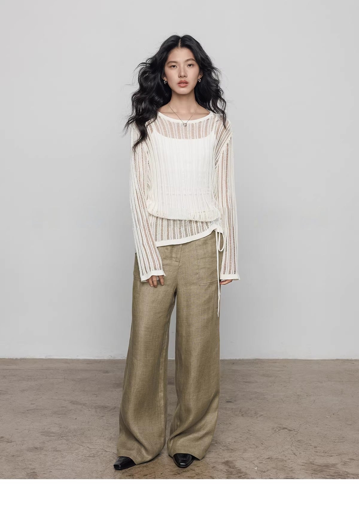 Summer Sleeveless Linen 2-Piece Vest & Pants_BDHL8201