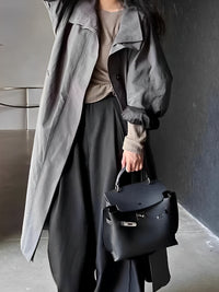 Structured Leather Shoulder Tote_BDHL7432