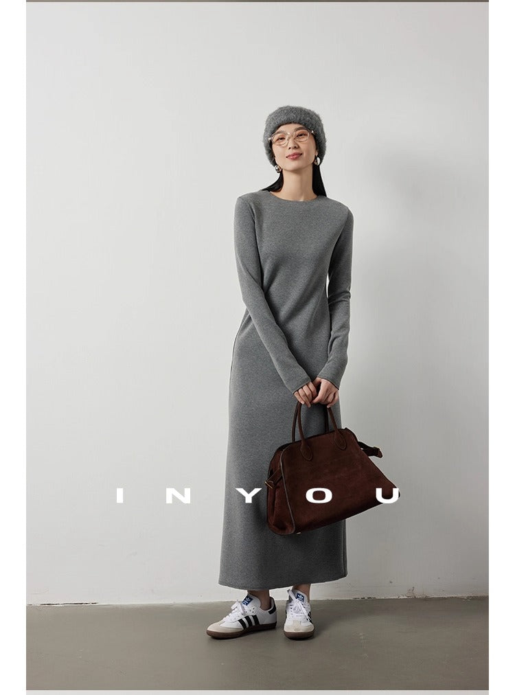 Back zipper slim long skirt_BDHL5475