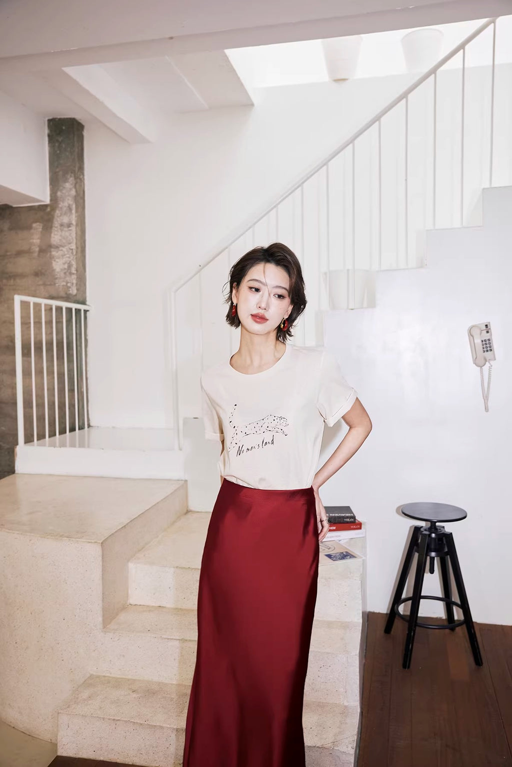 Bias-Cut Satin Midi Skirt_BDHL8238