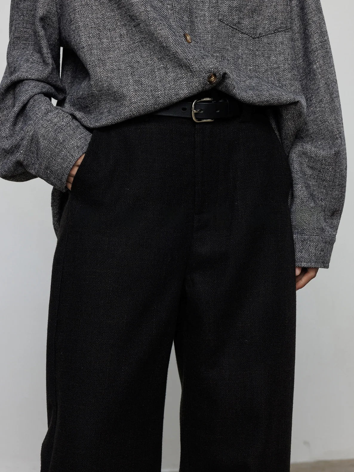 高腰磨毛褲_BDHL8078