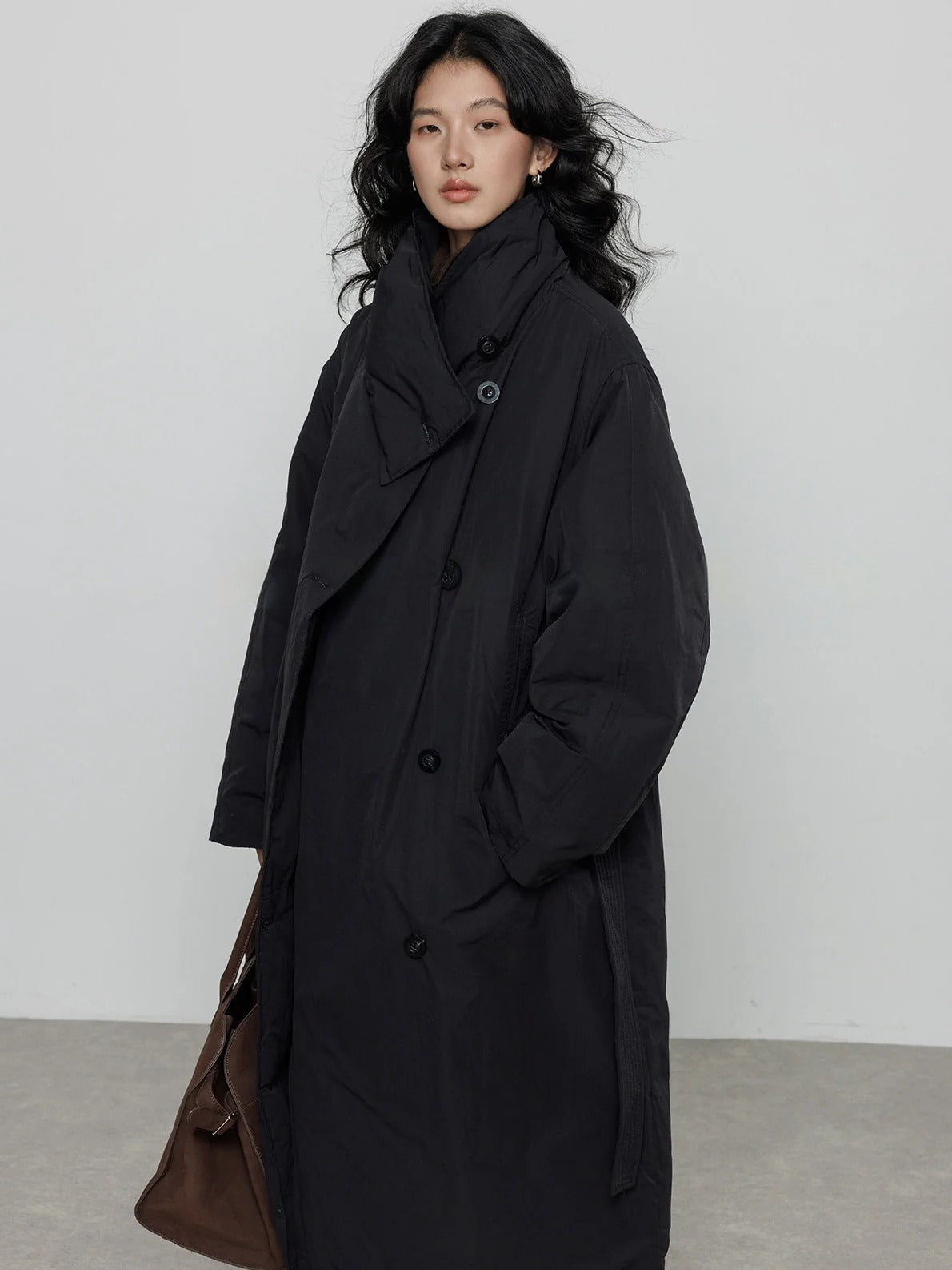 圍巾領羽絨外套_BDHL8085