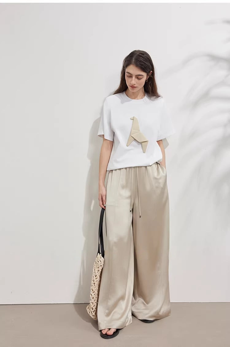 Origami Horse Appliqué Short Sleeve Tee_BDHL8222