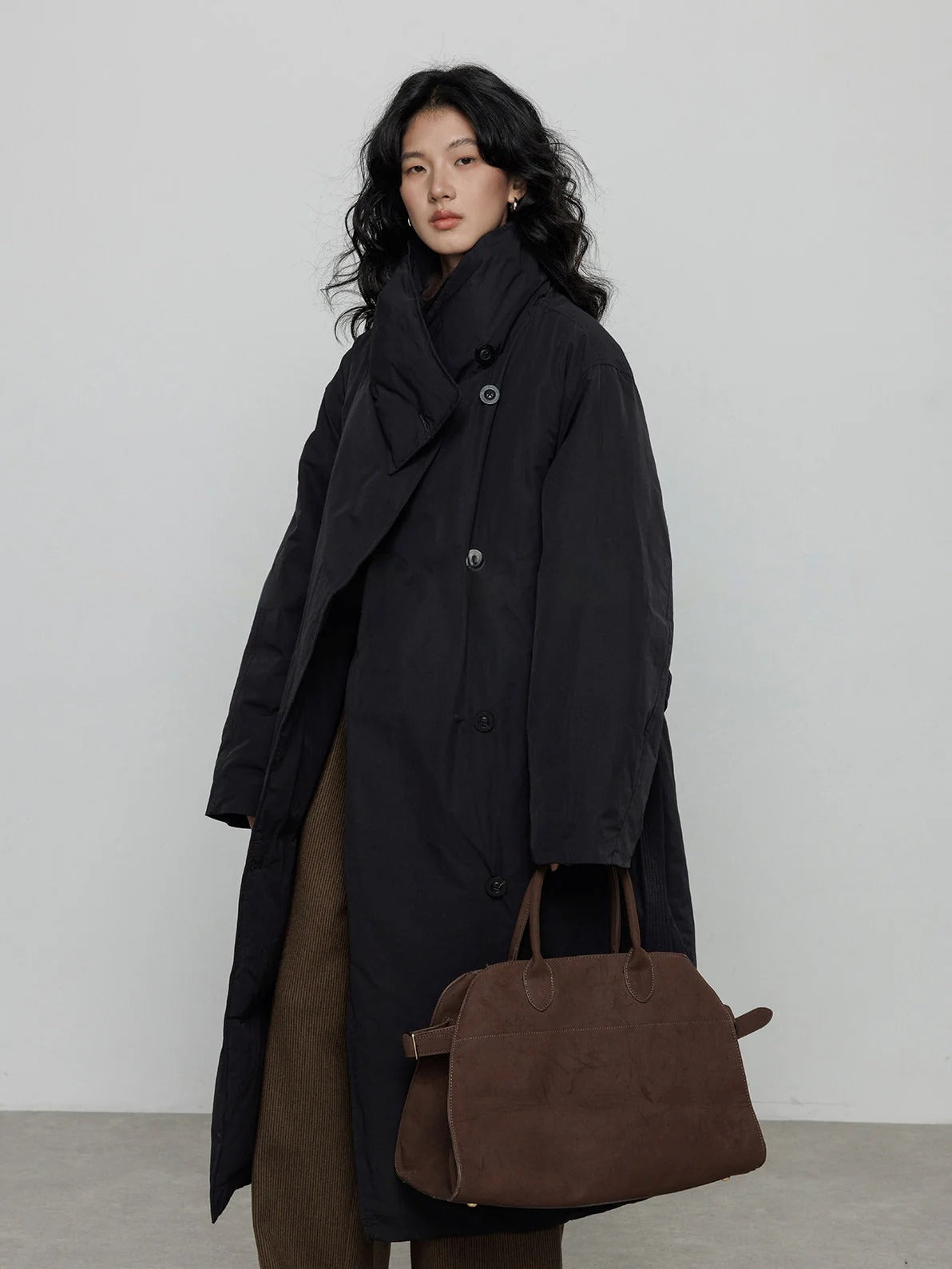 圍巾領羽絨外套_BDHL8085