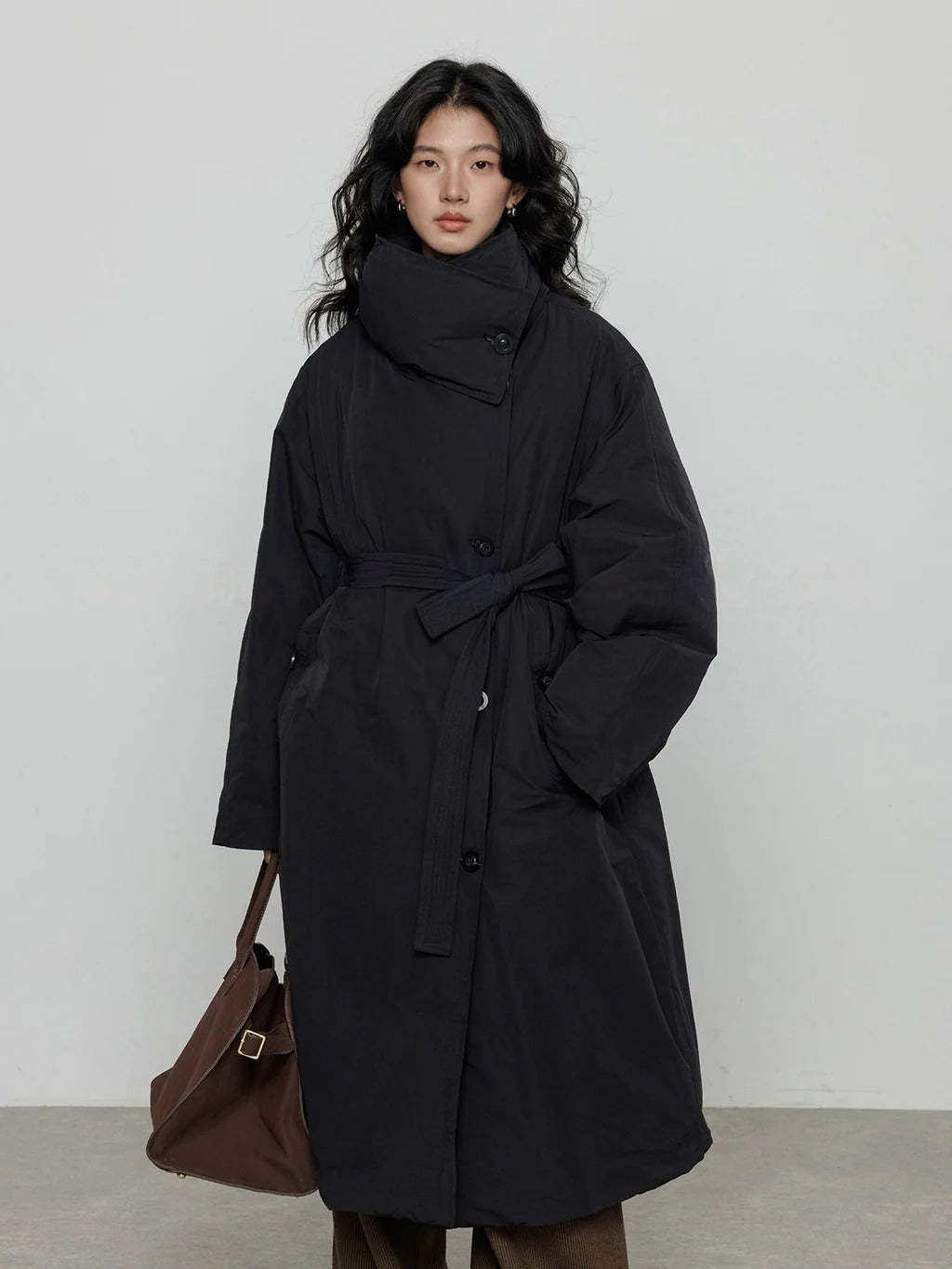 圍巾領羽絨外套_BDHL8085