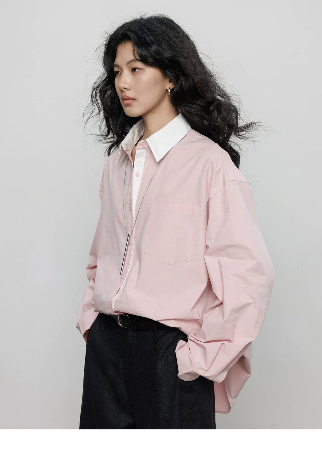 Oversized Cotton Poplin Shirt_BDHL8358