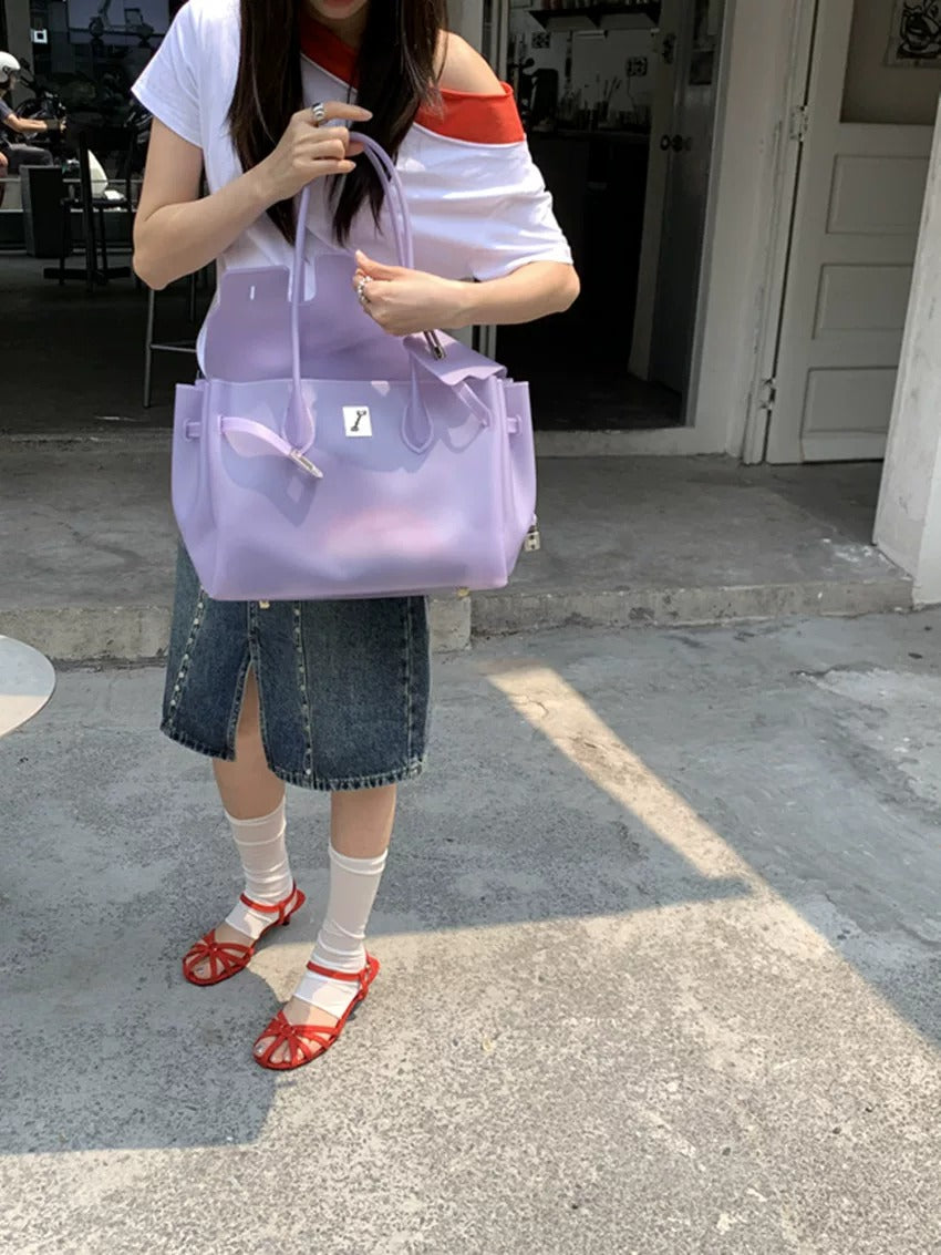 Jelly Turn-Lock Tote Bag_BDHL8250