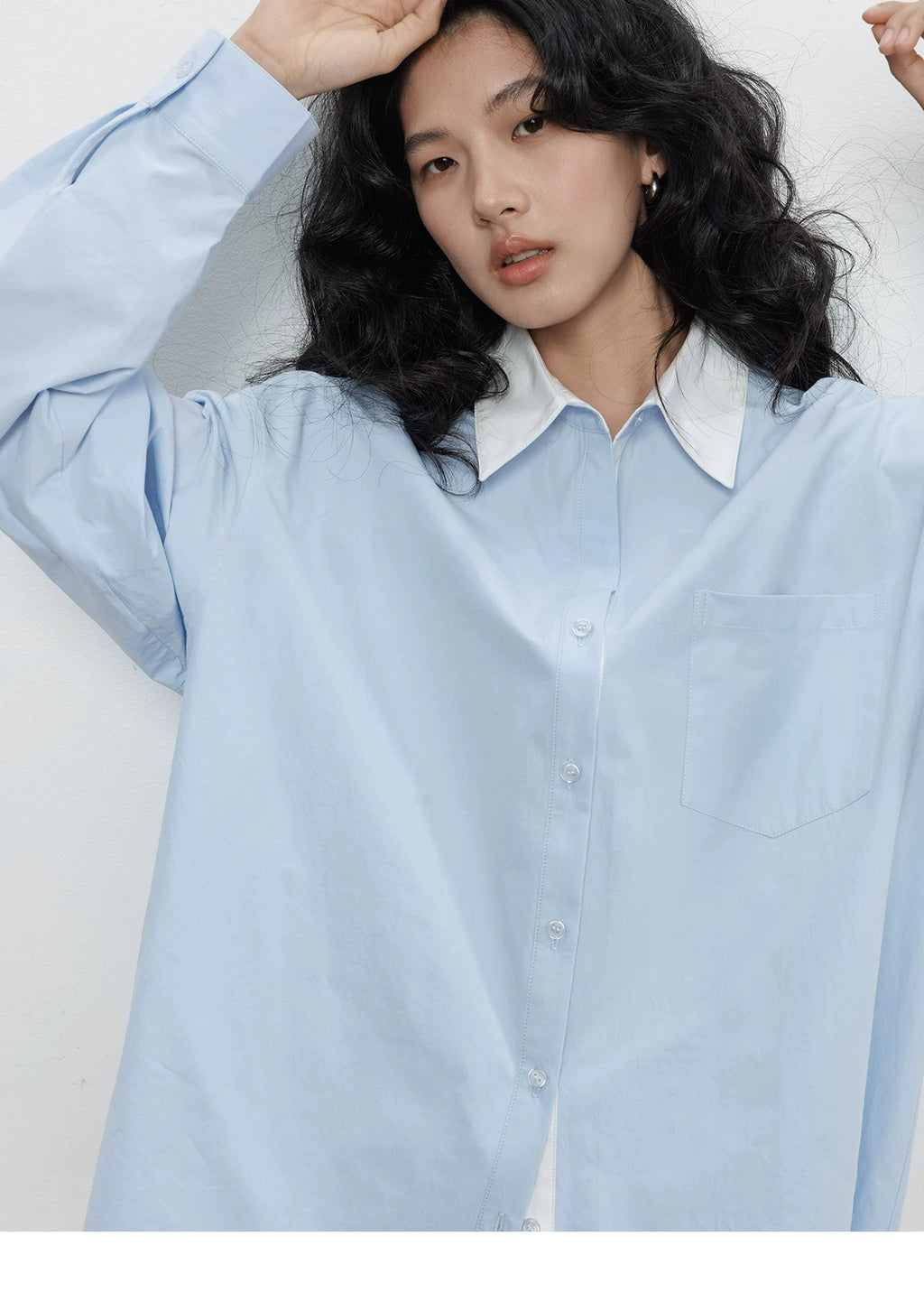 Oversized Cotton Poplin Shirt_BDHL8358