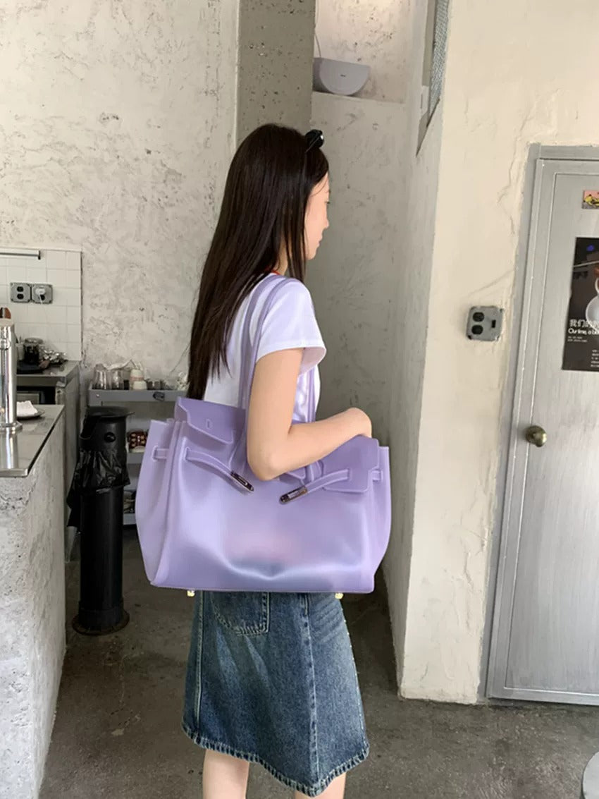 Jelly Turn-Lock Tote Bag_BDHL8250