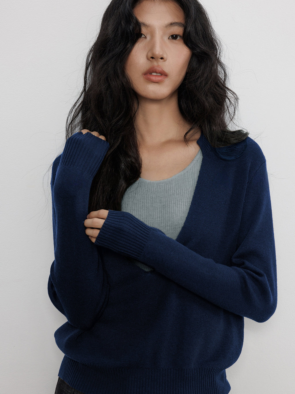 V-Neck Two-Piece Style Tops_BDHL7700