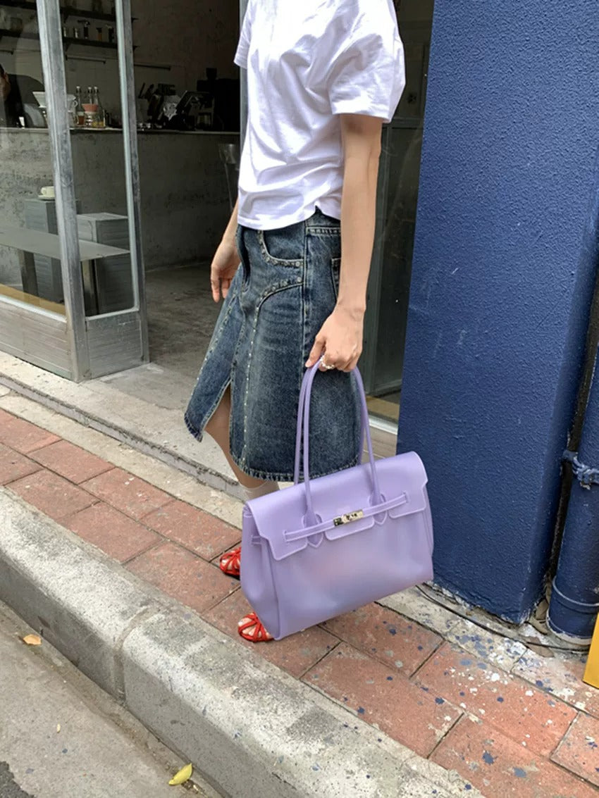 Jelly Turn-Lock Tote Bag_BDHL8250