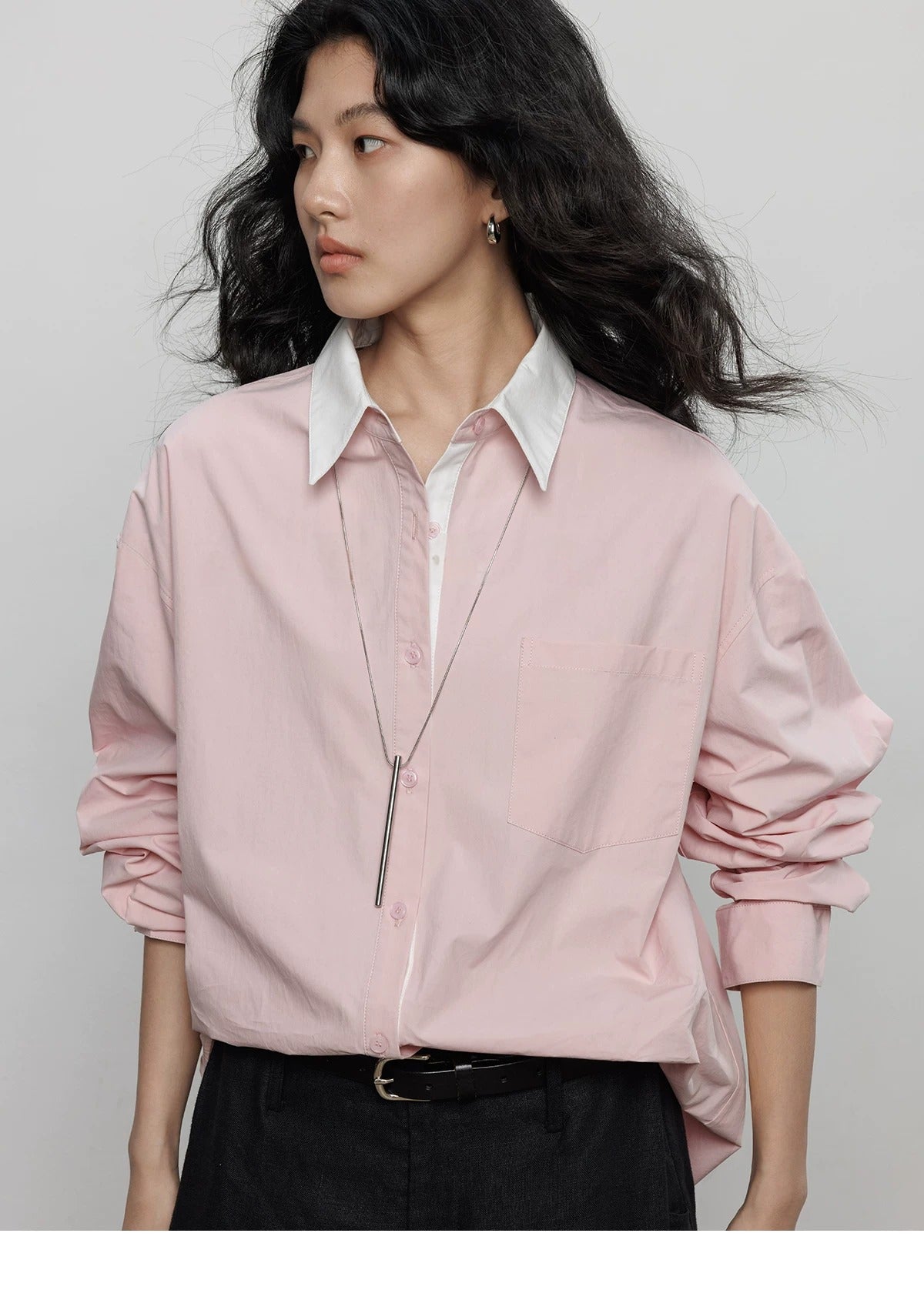 Oversized Cotton Poplin Shirt_BDHL8358