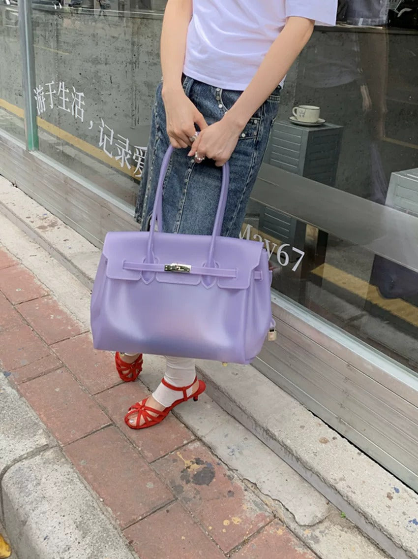 Jelly Turn-Lock Tote Bag_BDHL8250