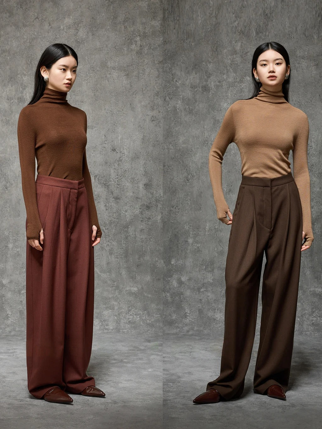 Pleated Wide-Leg Pants_BDHL8161