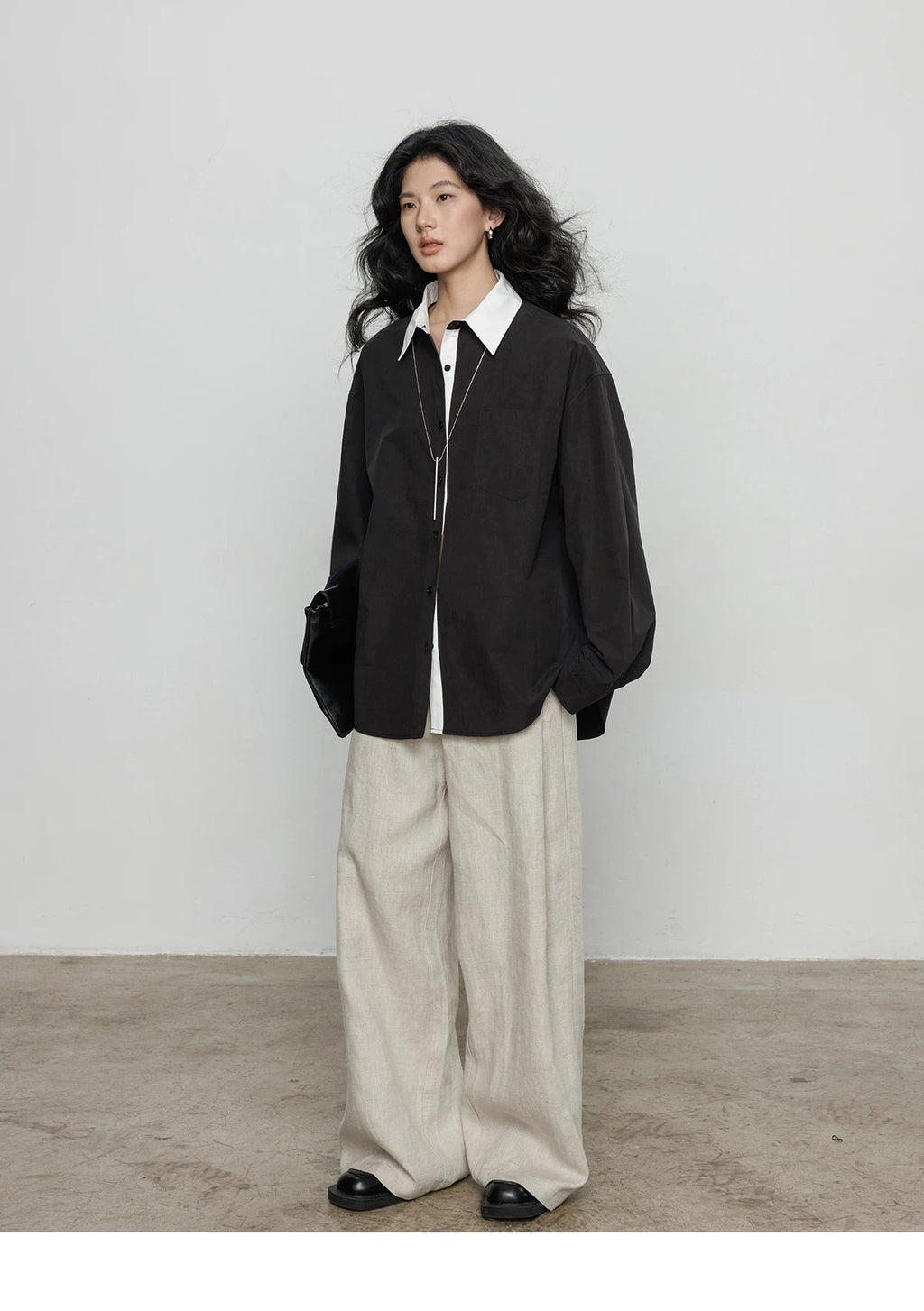 Oversized Cotton Poplin Shirt_BDHL8358