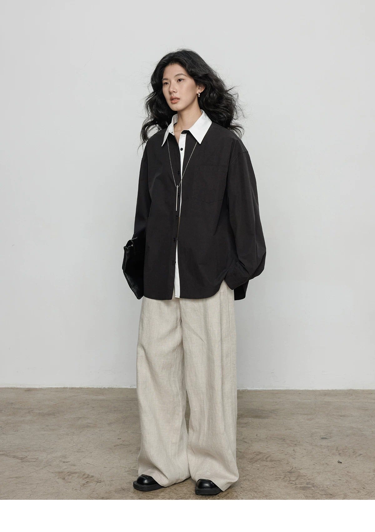 Oversized Cotton Poplin Shirt_BDHL8358