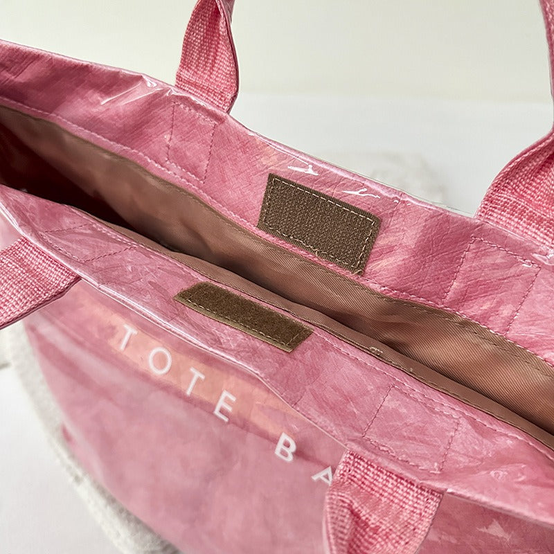 Retro Waterproof Patent Tote Bag_BDHL8200