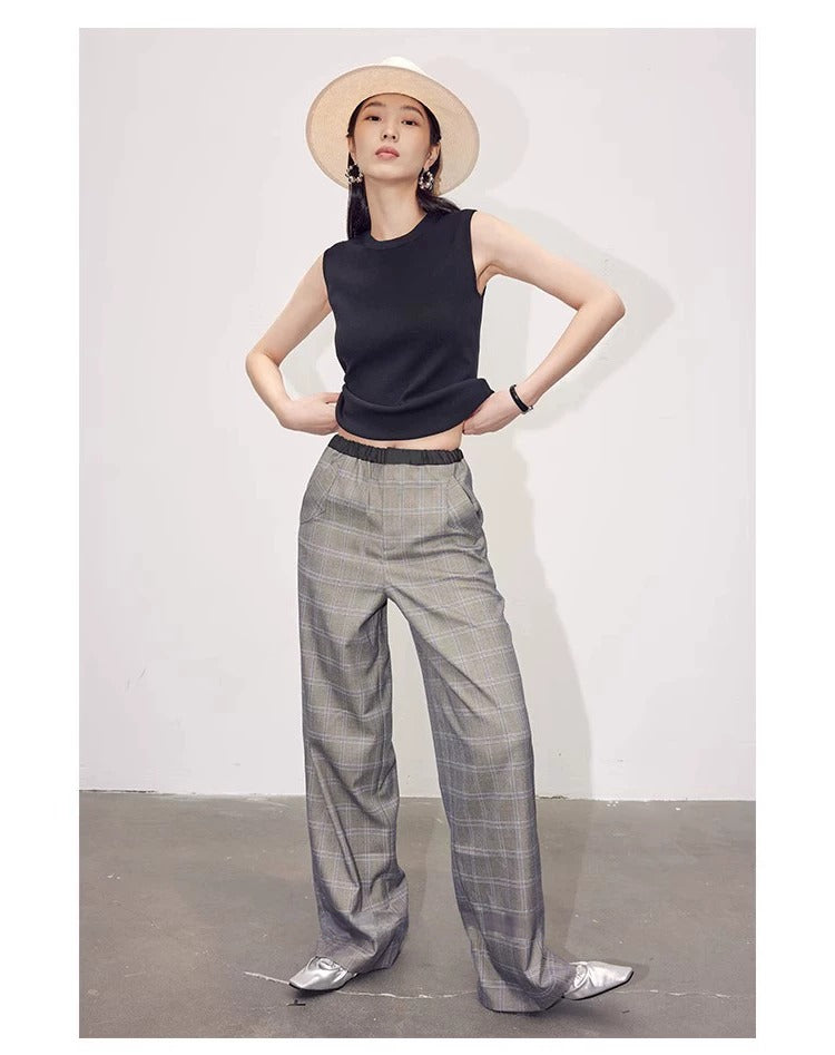 在庫限り早い者勝ち【即納】Essential Ribbed Sleeveless Knit_LCHK349