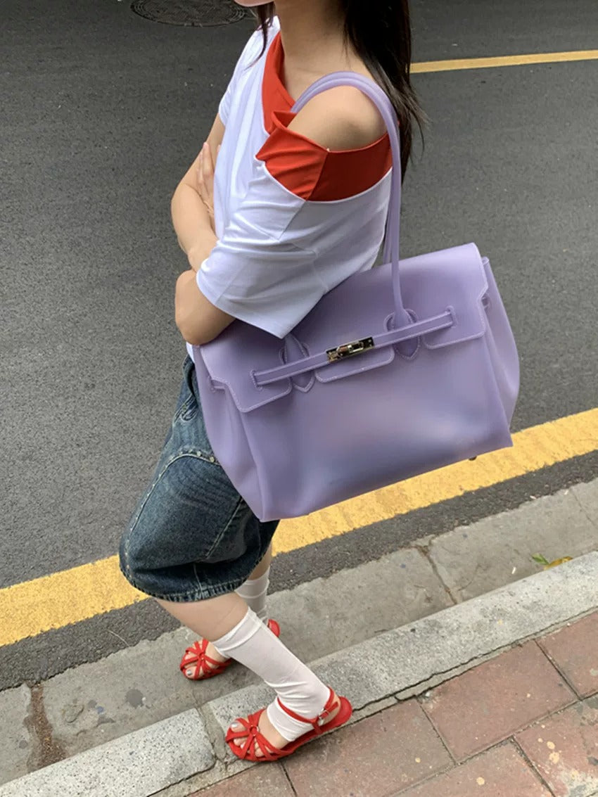 Jelly Turn-Lock Tote Bag_BDHL8250