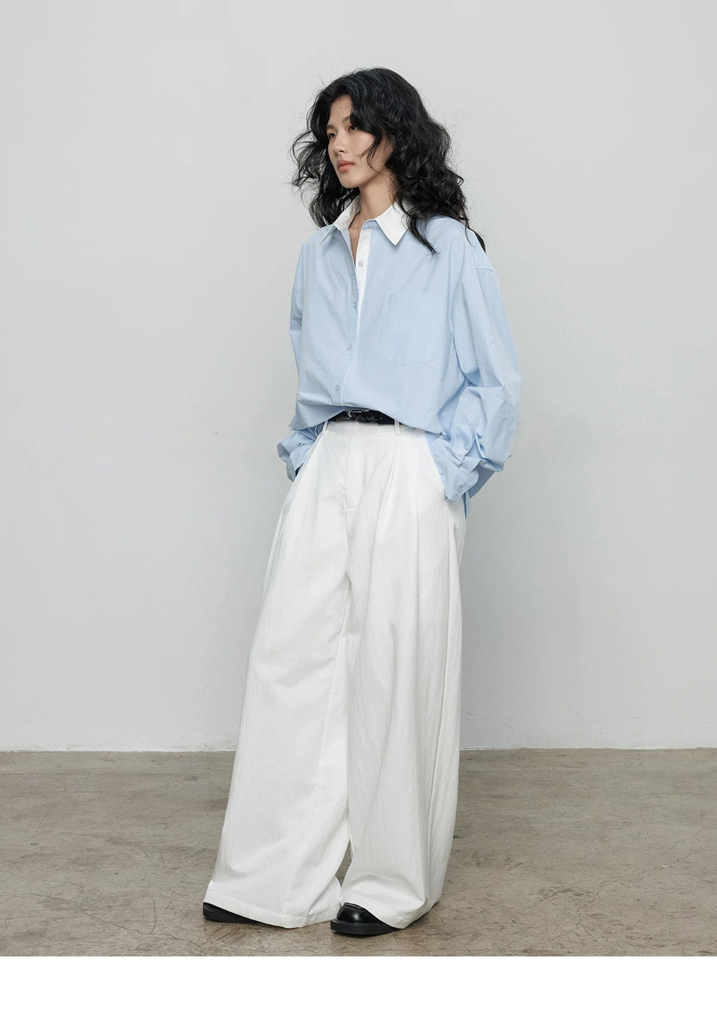 Oversized Cotton Poplin Shirt_BDHL8358
