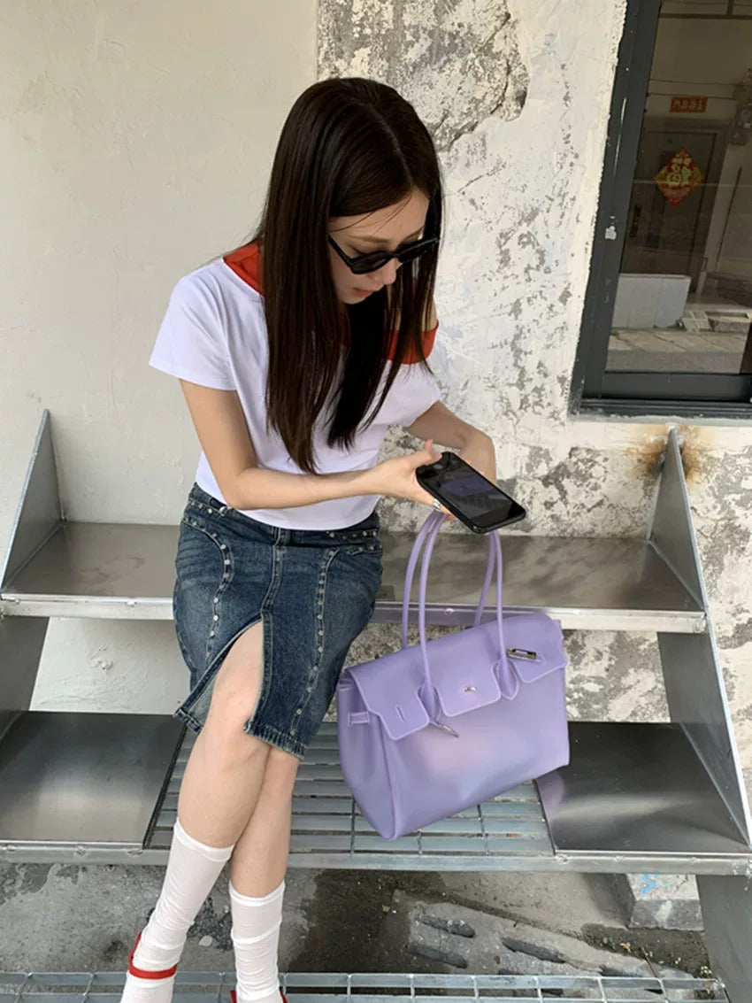 Jelly Turn-Lock Tote Bag_BDHL8250