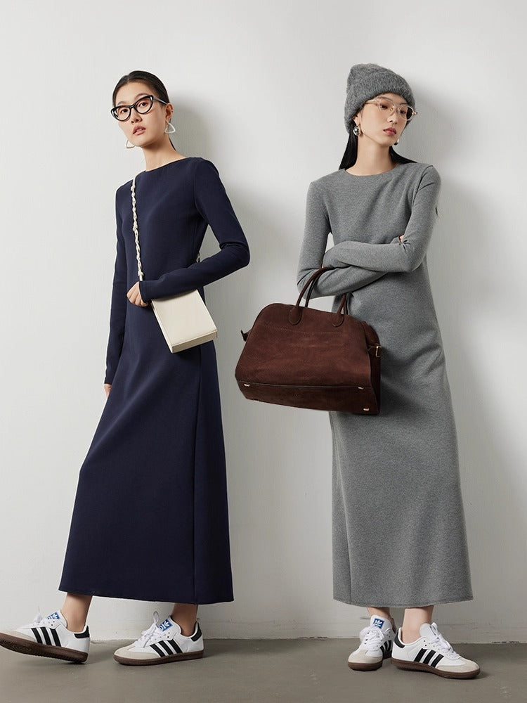 Back zipper slim long skirt_BDHL5475