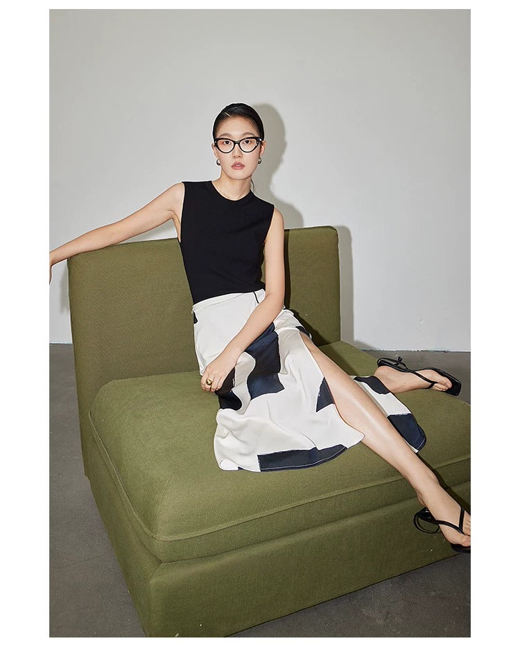 在庫限り早い者勝ち【即納】Essential Ribbed Sleeveless Knit_LCHK349