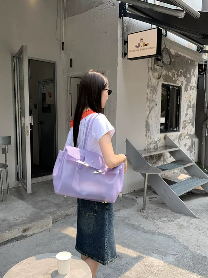 Jelly Turn-Lock Tote Bag_BDHL8250